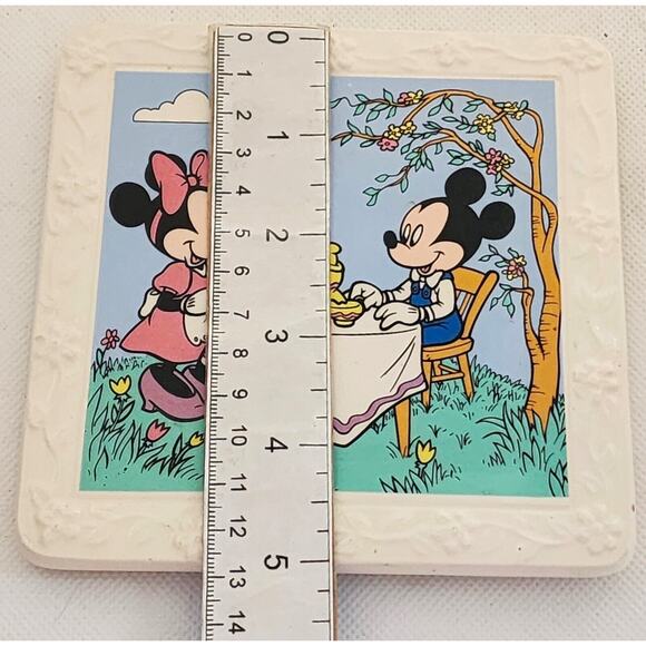TRIVET-DISNEY-Mickey-Minnie-Serving Tea-5 in x 5 in-Counter Decor-Tile - Picture 8 of 8